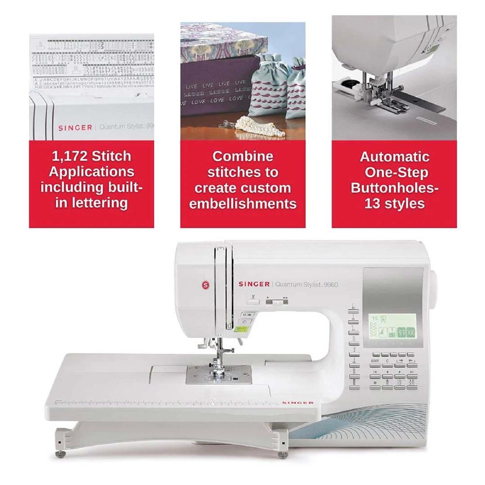 Singer SINGER® Sew Spacious Quantum Stylist™ 9960 Sewing Machine & Presser Foot Kit Bundle