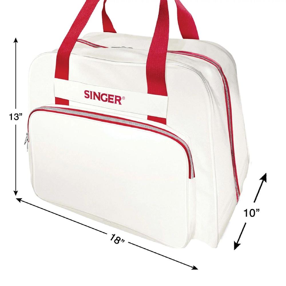 Singer SINGER® Cream/Red Universal Tote Bag