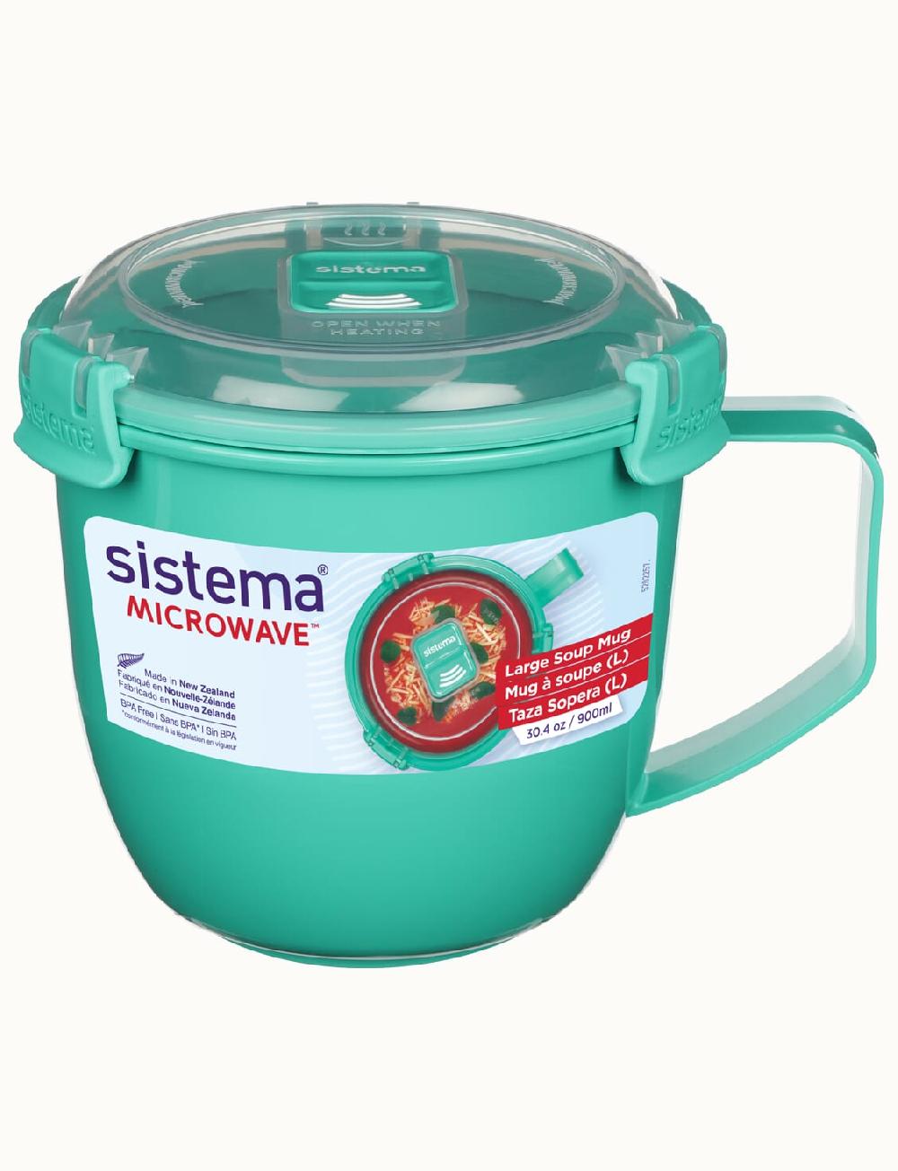 sistema 900 mL LARGE SOUP MUG COLOUR