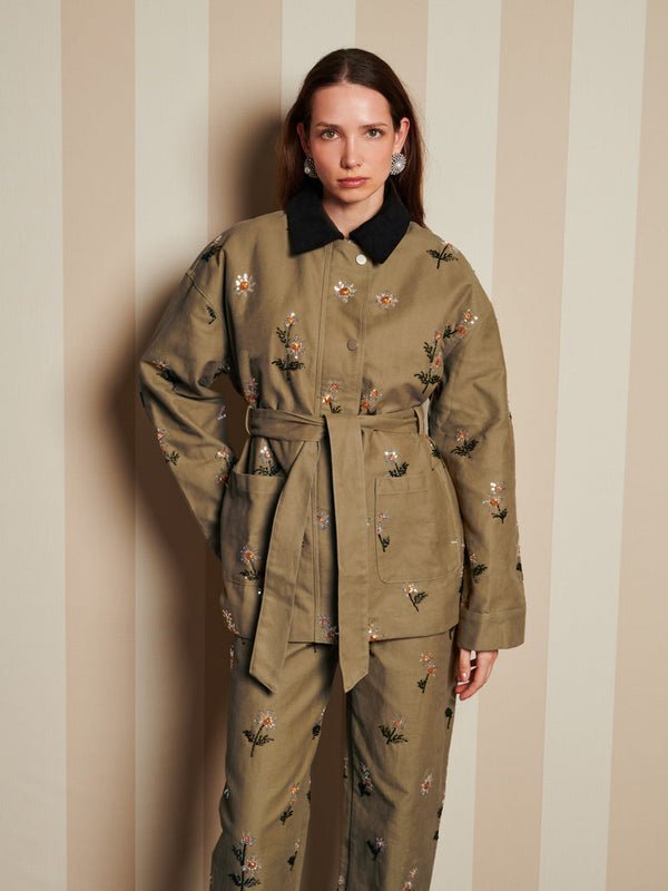 sister jane DREAM Chateau Flower Embellished Jacket