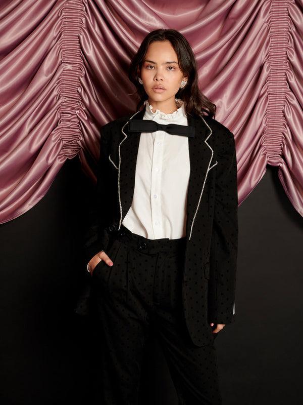 Sister Jane Frankie Polka Dot Single Breasted Blazer