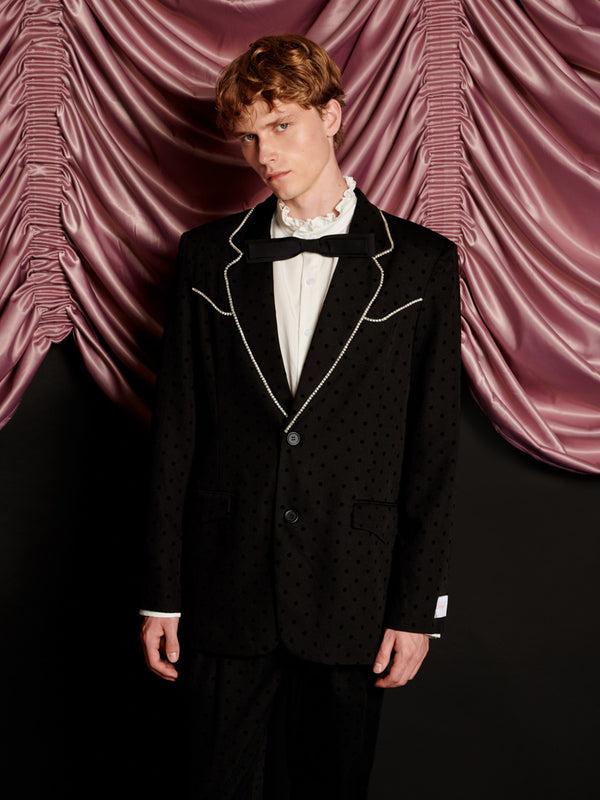 sister jane Frankie Polka Dot Single Breasted Blazer