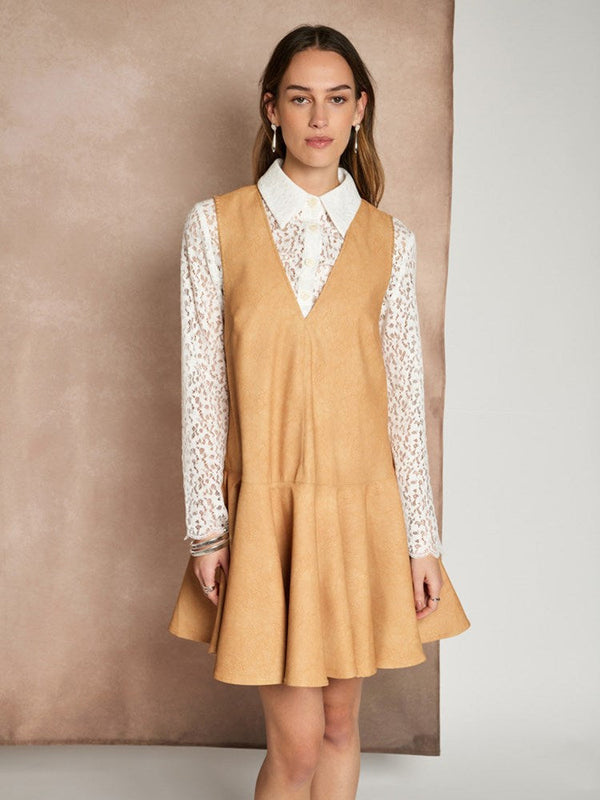 sister jane Ghospell Camila Faux Leather Mini Dress