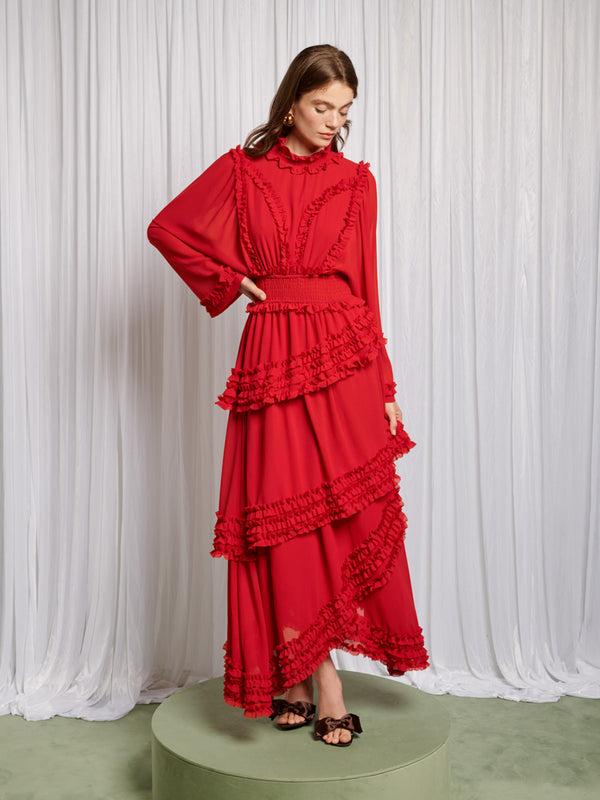 sister jane Augustine Maxi Ruffles Dress
