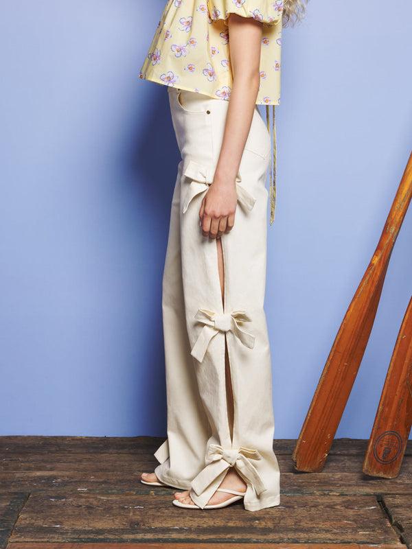 Sister Jane Bay Denim Bow Side Jeans