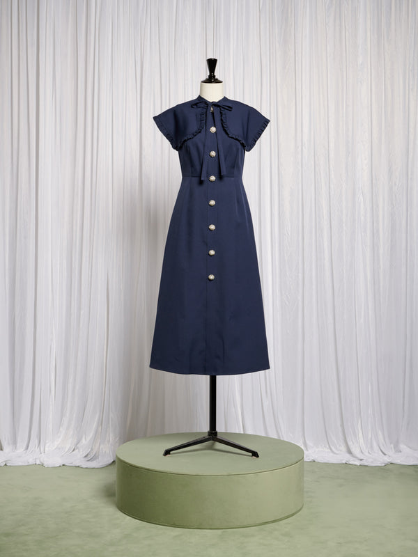 Sister Jane Bibi Bib Collar Midi Dress