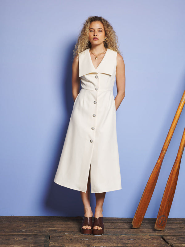 sister jane Birdie Collared Midi Dress