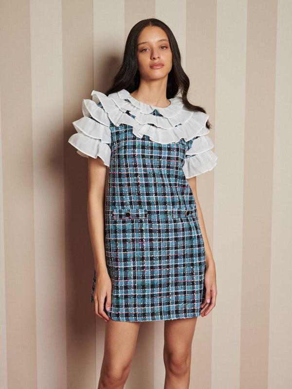 sister jane Chamber Tweed Check Mini Dress