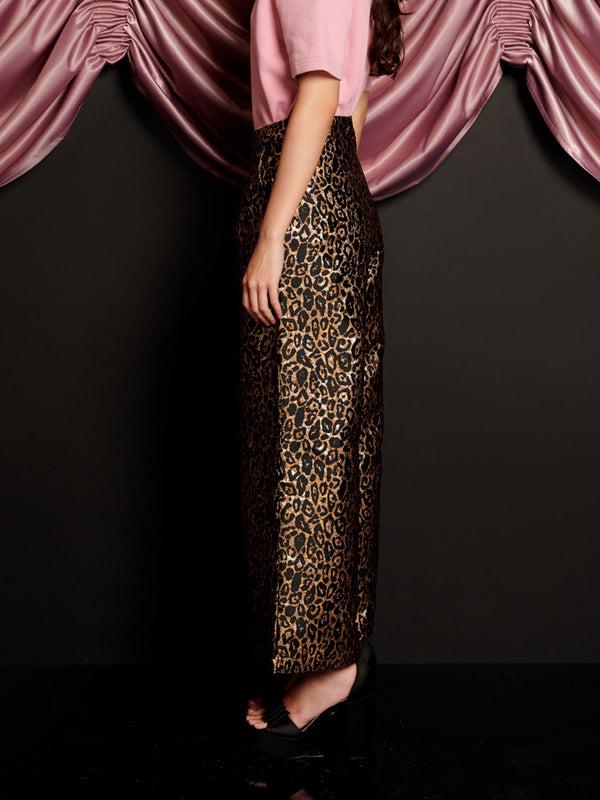 Sister Jane Cherie Leopard Jacquard Trousers