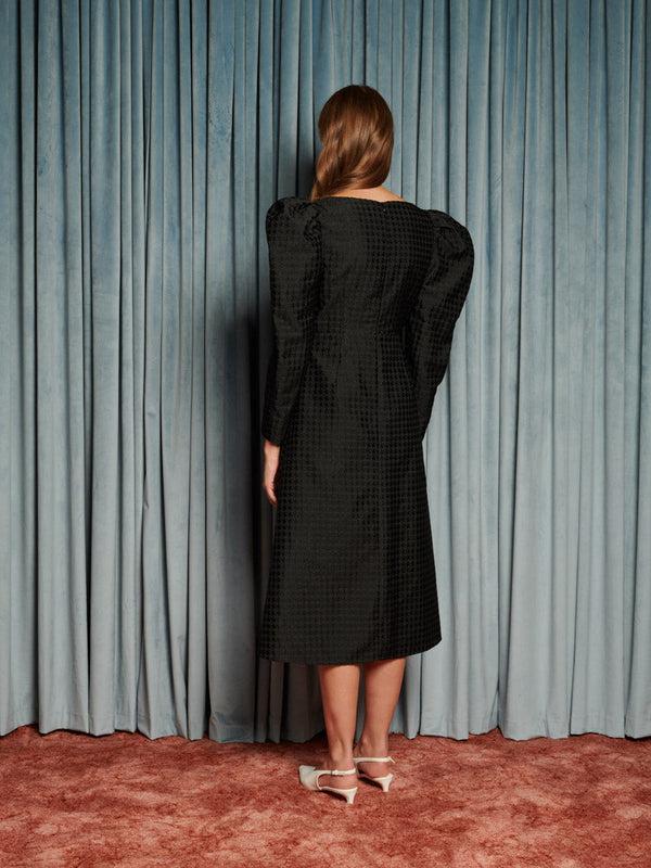 Sister Jane Cinematic Jacquard Midi Dress