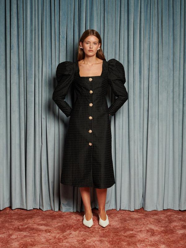 Sister Jane Cinematic Jacquard Midi Dress