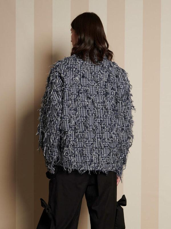 Sister Jane Conrad Frayed Denim Overshirt