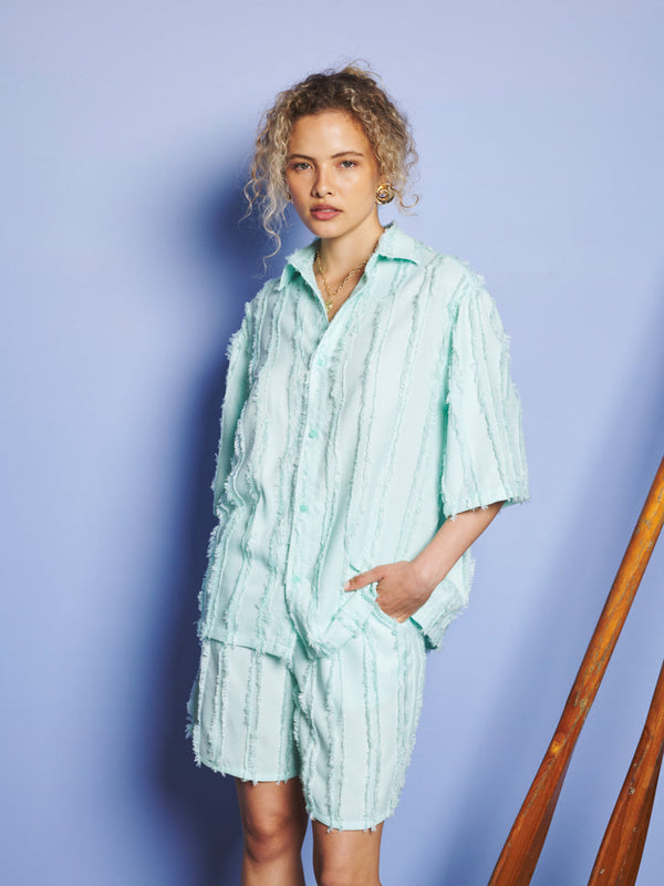 Sister Jane Davy Frayed Boxy Shirt