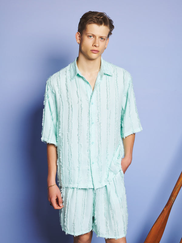 sister jane Davy Frayed Boxy Shirt