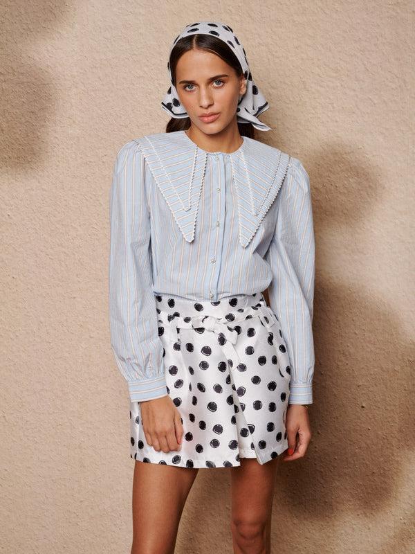 sister jane Dawn Stripe Double Collar Shirt