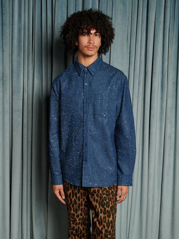 sister jane Daze Embellished Denim Shirt