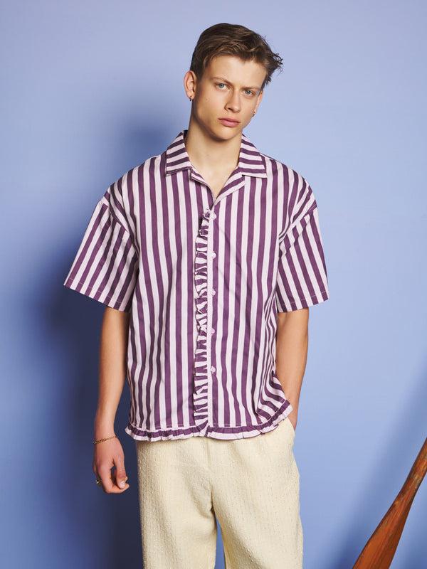 sister jane Deck Stripe Revere Collar Shirt