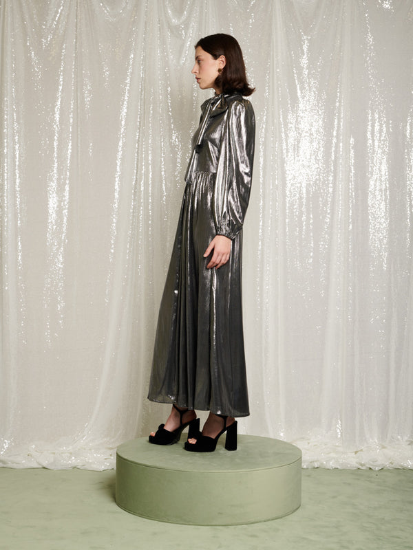Sister Jane Disco Darling Lame Maxi Dress