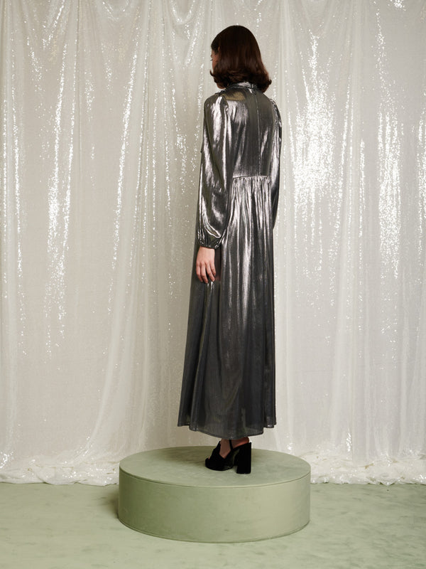 Sister Jane Disco Darling Lame Maxi Dress