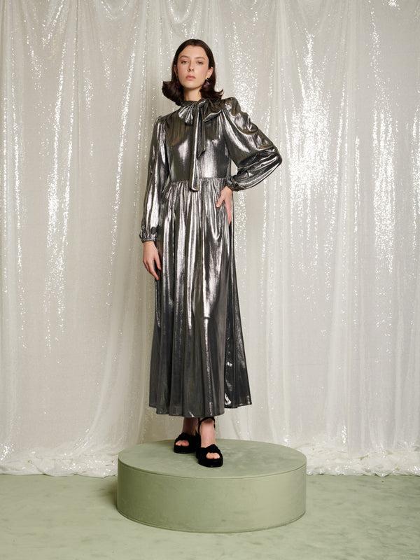 Sister Jane Disco Darling Lame Maxi Dress