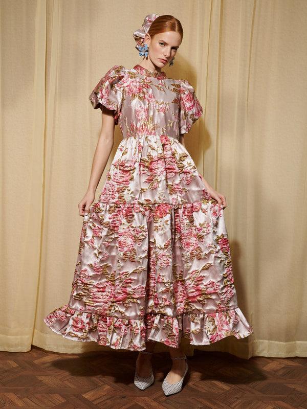 sister jane DREAM Almost Bloom Jacquard Maxi Dress