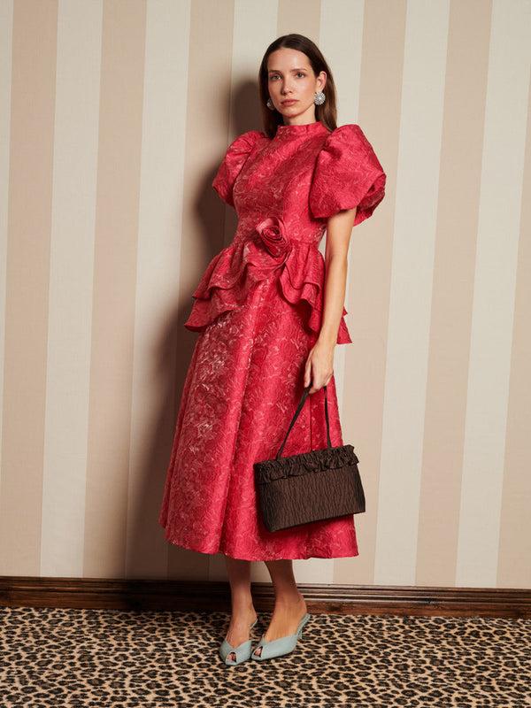 sister jane DREAM Boudoir Jacquard Midi Dress