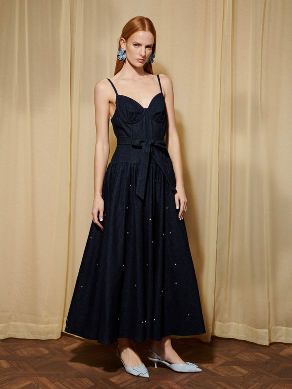 sister jane DREAM Brightside Denim Midi Dress