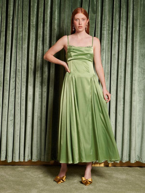 sister jane DREAM Cinematic Satin Midi Dress