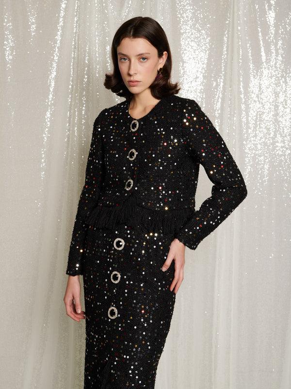 sister jane DREAM Confetti Crew Tweed Jacket