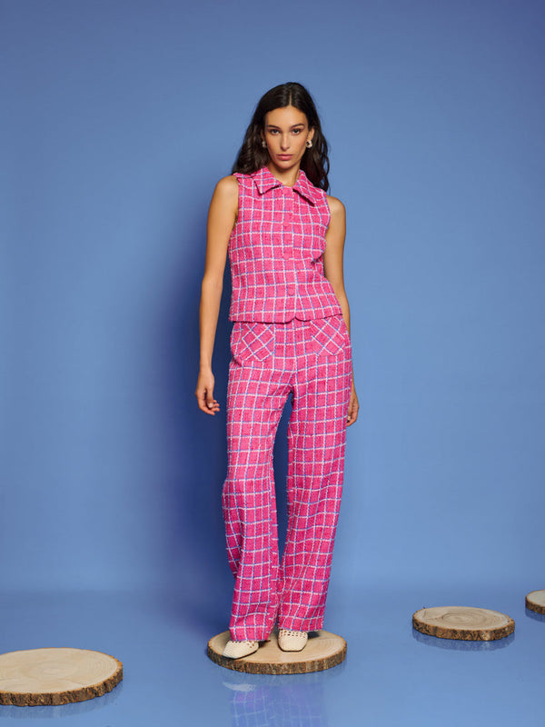 Sister Jane DREAM Cottage Check Tweed Vest