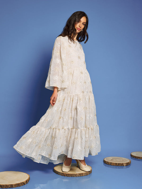 sister jane DREAM Faye Embroidered Maxi Dress