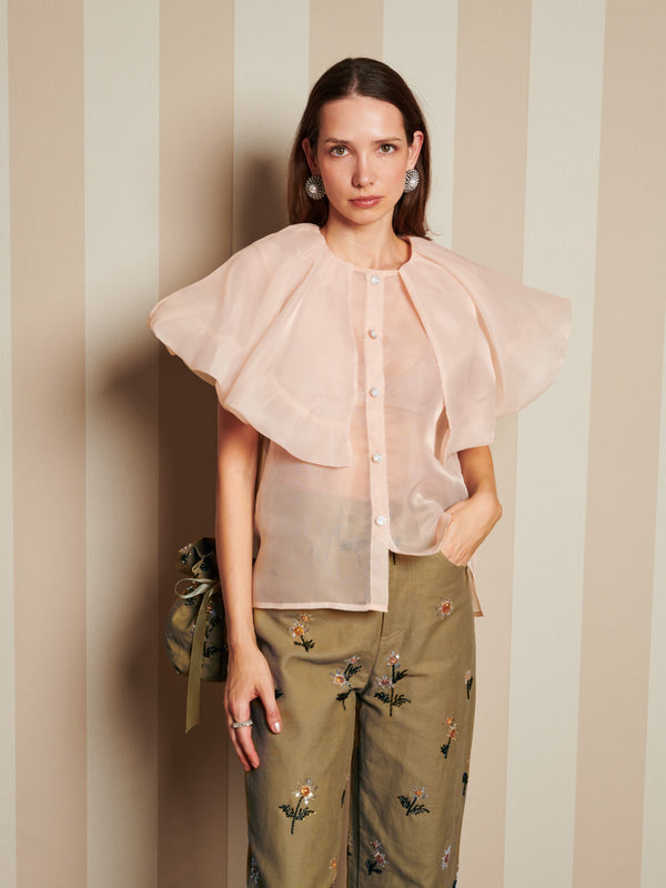 sister jane DREAM Harmony Organza Cape Blouse