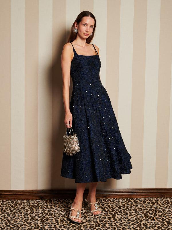 sister jane DREAM Maison Gem Jacquard Midi Dress