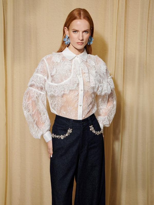 sister jane DREAM Promise Lace Cape Shirt