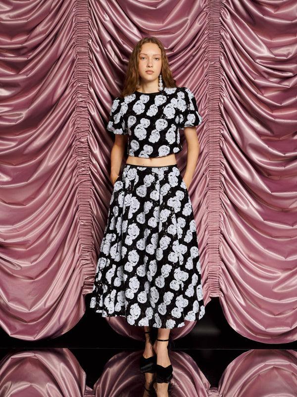 Sister Jane DREAM Roxie Rose Sequin Midi Skirt