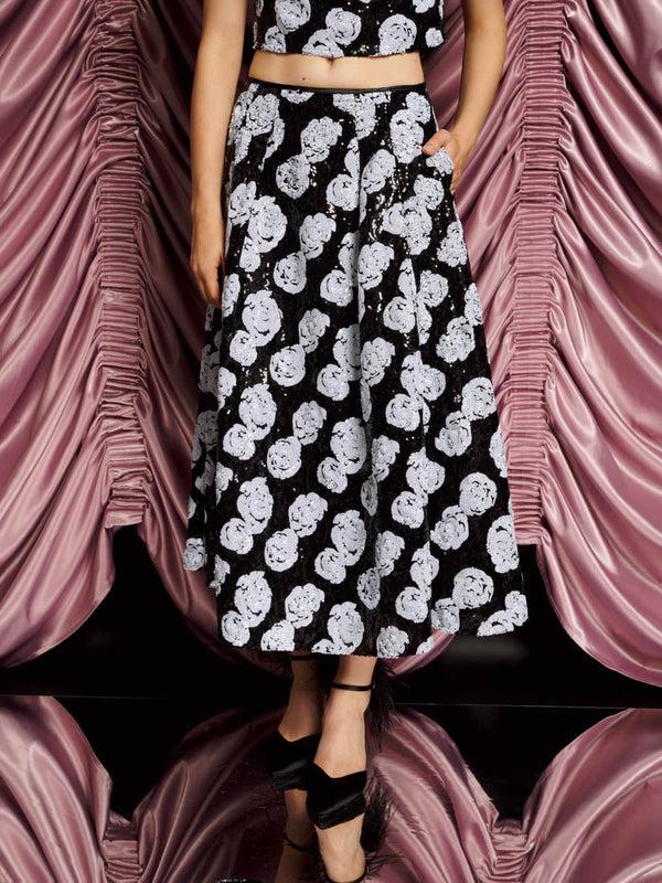 sister jane DREAM Roxie Rose Sequin Midi Skirt