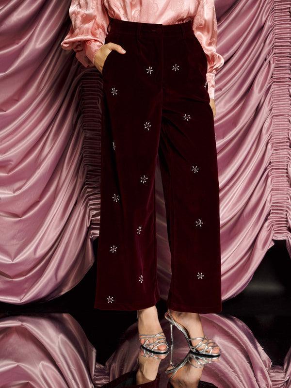 sister jane DREAM Satine Velvet Trousers