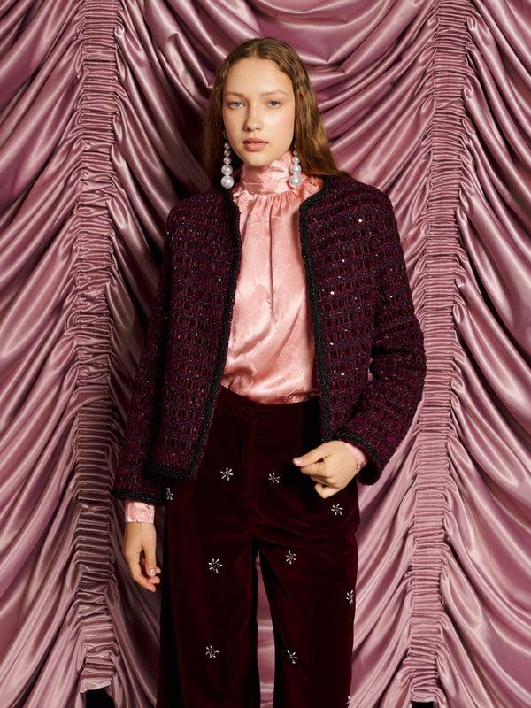 sister jane DREAM Satine Velvet Tweed Jacket