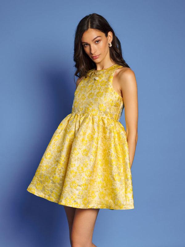 sister jane DREAM Shimmer Jacquard Mini Dress