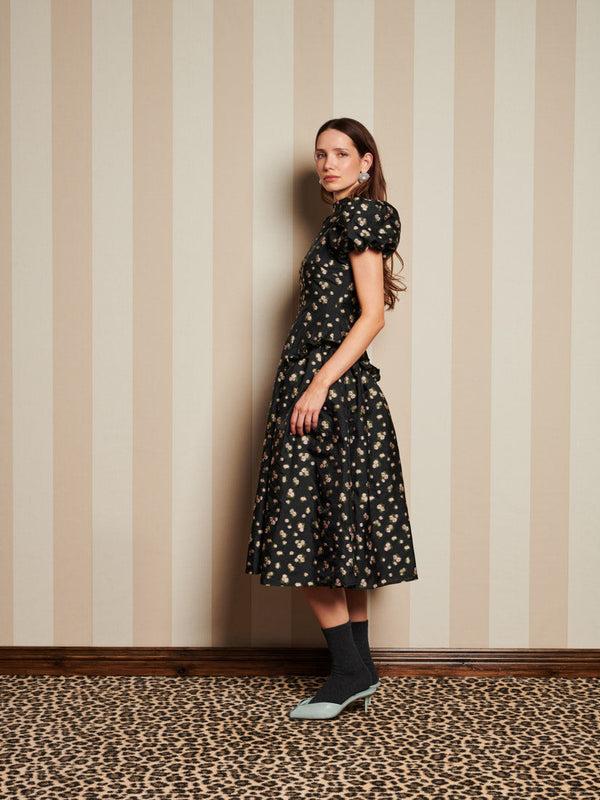 Sister Jane DREAM Tea Rose Jacquard Midi Dress