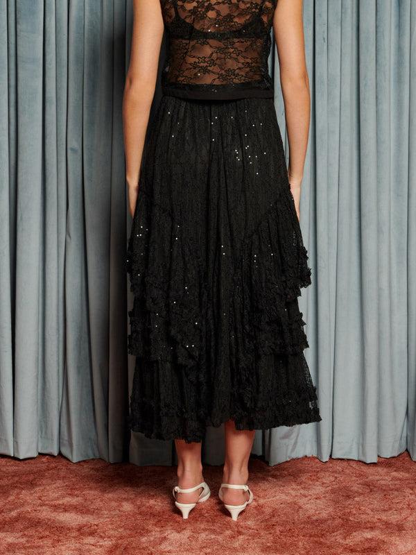 Sister Jane Eclipse Lace Midi Skirt