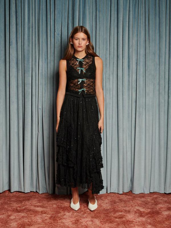 Sister Jane Eclipse Lace Midi Skirt