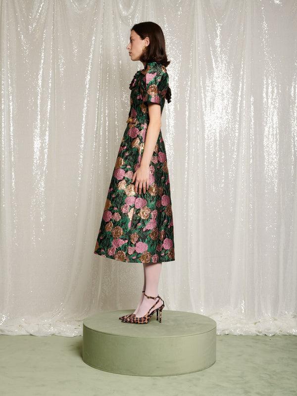 Sister Jane Enchanted Jacquard Midi Dress