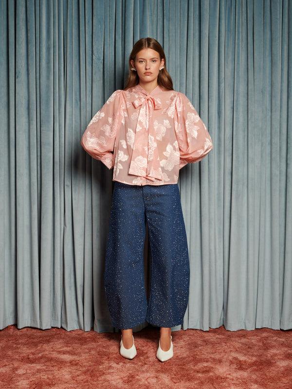 Sister Jane Feature Bloom Bow Blouse