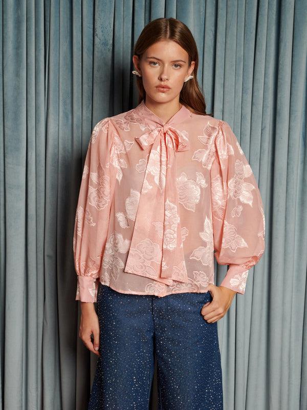 sister jane Feature Bloom Bow Blouse