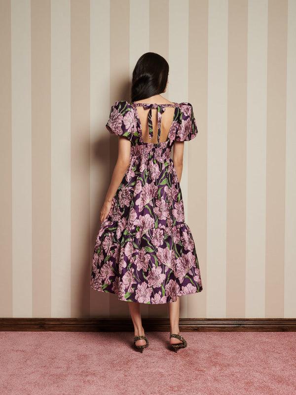 Sister Jane Floraison Jacquard Midi Dress