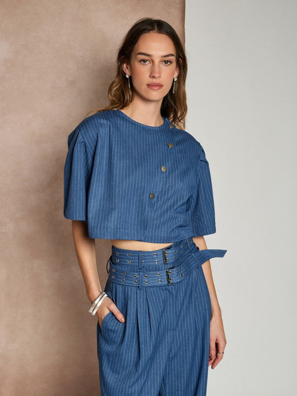 sister jane Ghospell Bettie Pinstripe Top