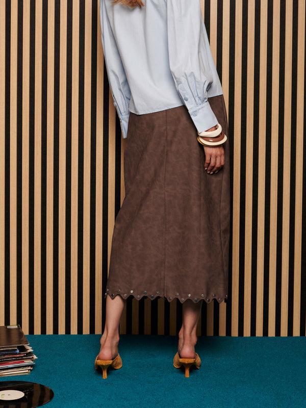 Sister Jane Ghospell Courtney Studded Midi Skirt