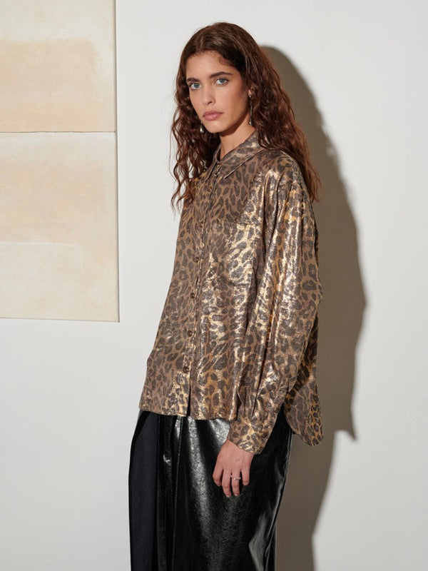 sister jane Ghospell Pamela Leopard Shirt