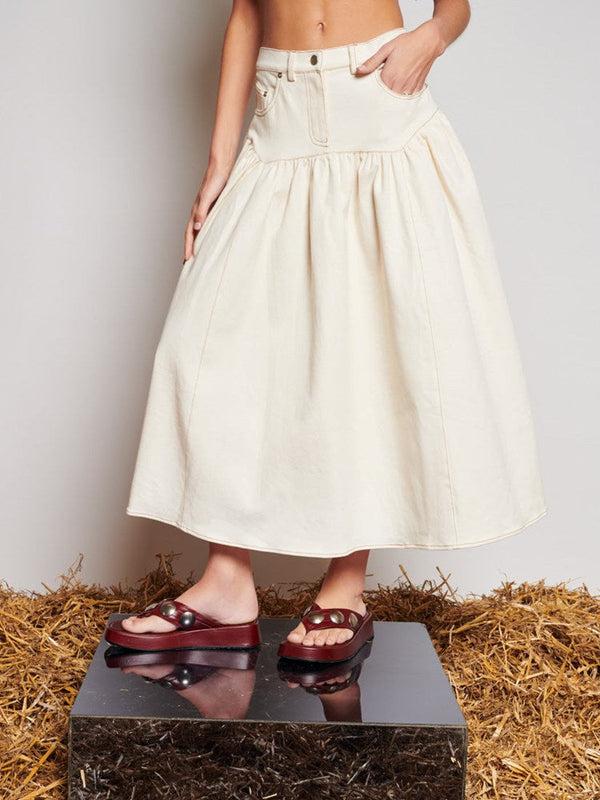 sister jane Ghospell Quincey Drill Midi Skirt